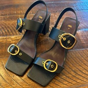 NWOT Zara Black Sandals